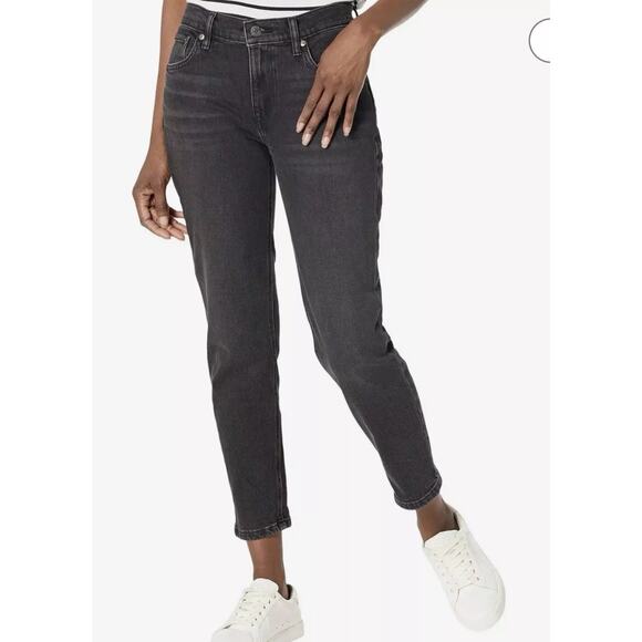 LAUREN RALPH LAUREN Relaxed Tapered Jeans in Empire Black Wash SIZE 8 - Picture 1 of 13